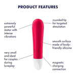 Ultra Power Bullet 1 Vibrator Sex Toy | Adult Toys For Women | Mini Clitoral Vibrator | Vibrating Sexual Pleasure Device | Stimulation Vibrators | Woman Sextoy (Red)