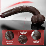 16.5" Brown Silicone Realistic Dildos, Extra Long Huge Dildo With Suction Cups For Prostate Stimulation Anal Plug, Soft Lifelike Fake Penis Big G-Spot Dildo Adult Sex Toys For Women Men (L)