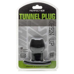 Perfectfit Brand Tunnel Plug, Hollow Butt Plug, Pfblend, Tpr/Silicone, Three Sizes, Use For Anal Training, Black, Medium