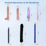 Sex Machine Thrusting Dildo Machine With Realistic Dildos, Fucking Machine For Man With 3Xlr Connector,Love Machine For Women,Adult Sex Toy For Couple With 7 Accessories