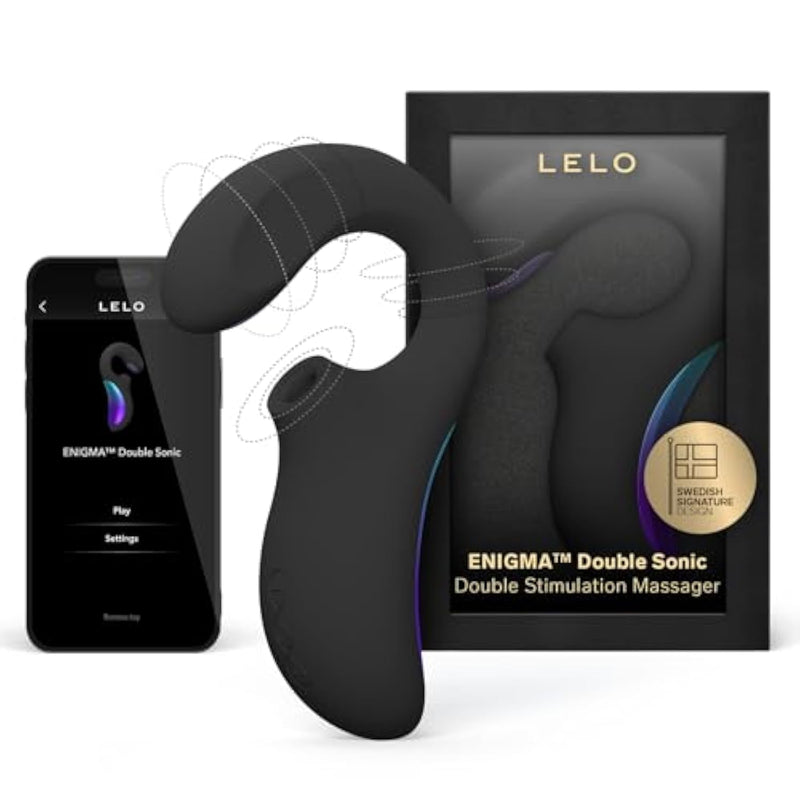 Enigma Double Sonic Female Triple Stimulation Massager With Bluetooth App, 8 Pleasure Settings And 2 Extra Modes, Rabbit Sex Toy, Vaginal Vibrators (Black)