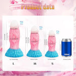 Luminous Fantasy Dildo Silicone Anal Monster Huge Thick Long Realistic Dragon, Giant Soft Suction For Women(Pink) (M)