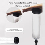 Male Enhancement Device with 3 Cuff Clear Cock Pumps for Erection and Penis Extender Training
