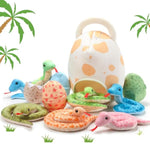 12 Pieces Snake Stuffed Animal Snake Plush Toy And Egg Bag Set Cute Plush Snakes With Eggs Soft Realistic Stuffed Toy Gift For Graduation Birthday Halloween Boys Girls