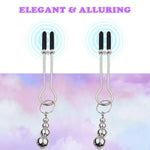 2 Pair Non-Piercing Breast Clamp Weighted Nipple Clamps Toy For Sm Women Pleasure Stimulator Valentines Gift