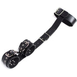 Neck To Back Wrist Cuffs Restraints Collar Handcuffs Bondage Leather Harness Bondage Set Bdsm Sex Games Play Restraint Kit Fetish Erotic Sex Toy For Couples