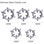 Stainless Steel Penis Rings With 6 Screws Metal Testicle Ring Erections Cockring Man Chastity Device Bondage Erotic Sex Toys (28Mm)