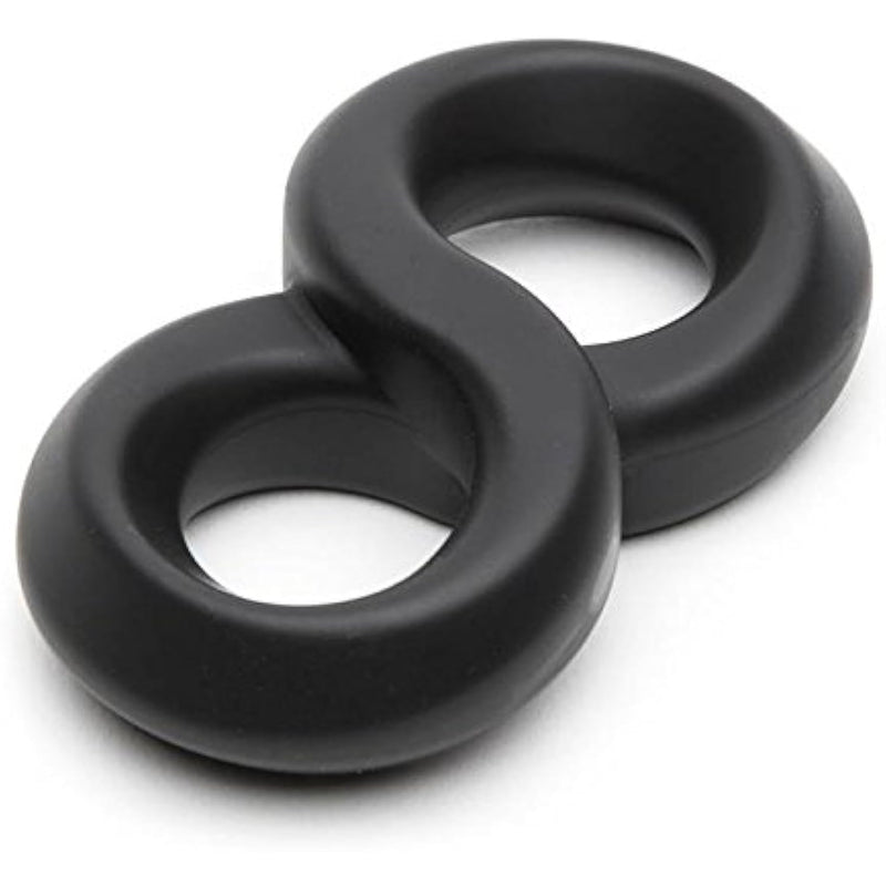 Black Magic 8 Stretchy Love & Ball Ring - Hypoallergenic Silicone - Easy To Use