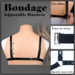 Bdsm Bondage Restraints Harness With Nipple Clamps, Bondage Gear & Accessories Metal Nipple Clips & Harness, Sex Restraints Tool For Sm Play Women Couple