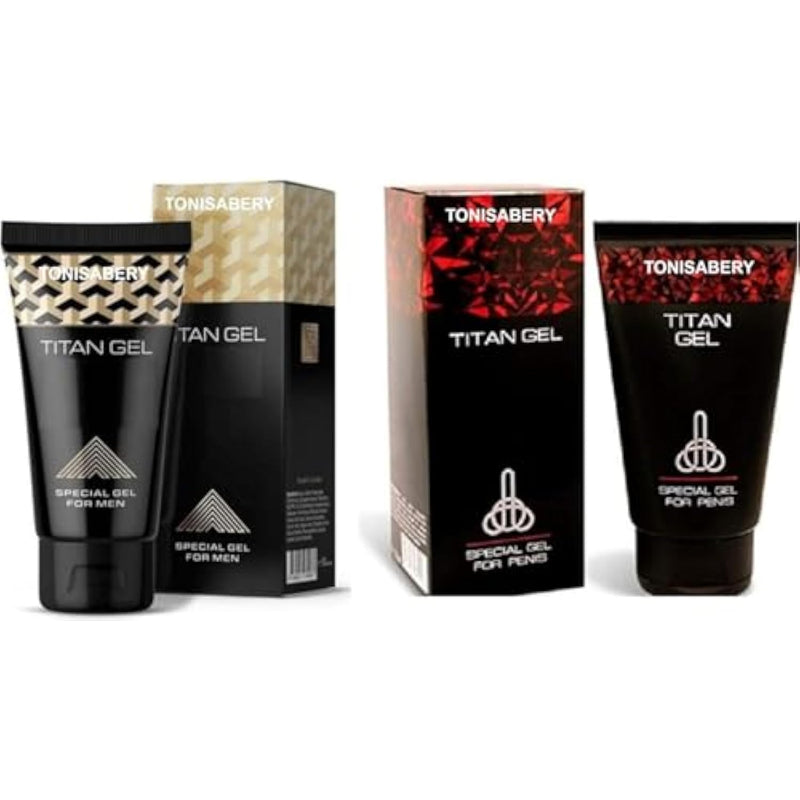 Tonisaberey Gel Red For Men With Original Natural Ti-Tan Gel Massage Cream 50Ml (Pack Of 2)
