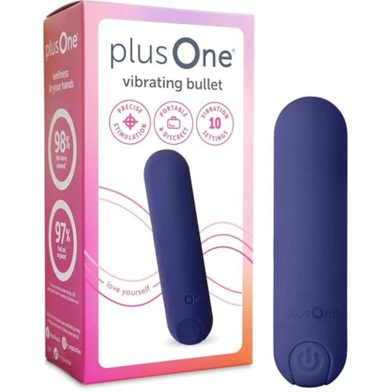 Bullet Vibrator For Women, Mini Vibrator Made Of Body-Safe Silicone, Fully Waterproof, Usb Rechargeable, Personal Massager With 10 Vibration Settings, Purple