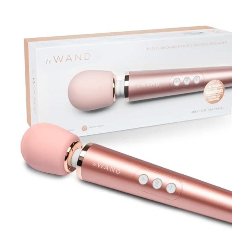 Rose Gold Petite Personal Massager for Women and Men - 10 Rumbly Speeds, 6 Vibration Patterns, Rechargeable via USB