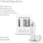 Home And Travel Bundle - Pearl White Travel Lube Kit + 112Ml Bottle Silicone Lube, Unscented, Flavorless, Works Underwater - 112Ml + White Kit