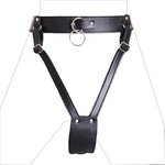 Women Chastity Belt Strap On Harness Leather Sm Erotic Fetish Sex Toy Dildo Strap On Harness Adjustable Lesbian Dildo String Underwear Women Masturbation Panties