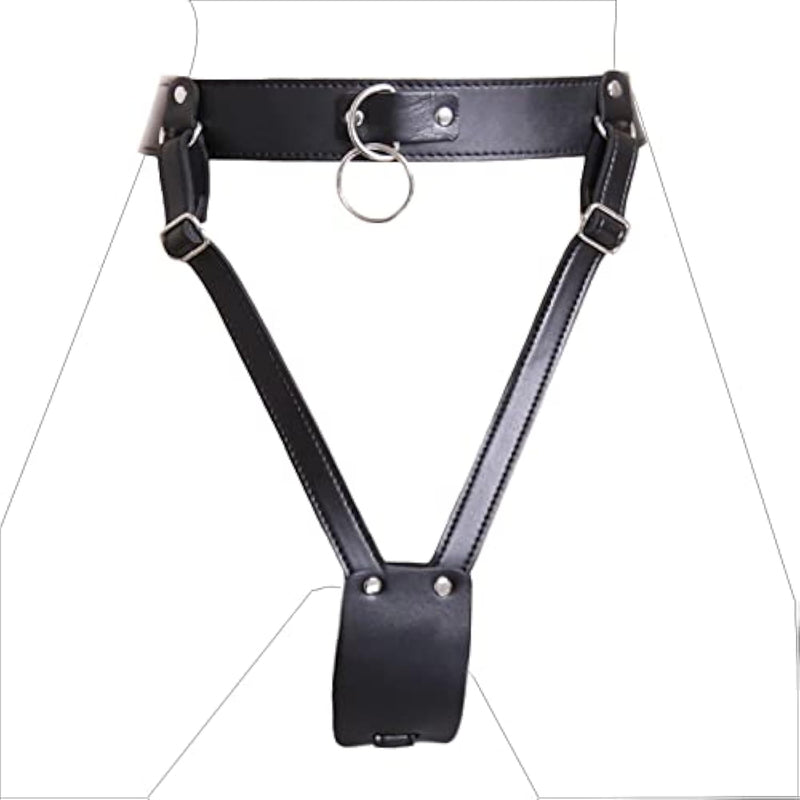 Women Chastity Belt Strap On Harness Leather Sm Erotic Fetish Sex Toy Dildo Strap On Harness Adjustable Lesbian Dildo String Underwear Women Masturbation Panties