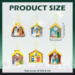 30 Sets Nativity Scene Craft Kit for Kids, Christian Christmas Ornament Activity