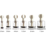 6 Size Vacuum Twist Nipple Cupping Sucker Breast Suckers Clamp Vagina Pump No-Pump Suction Cup Enhancer Suction Cup (7.3Cm(2.88Inch))
