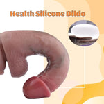 Realistic Dildo For Beginners Lifelike Soft Silicone Dildo,7.28" Long Penis For G Spot Stimulation Solid Anal Sex Toys For Women And Couple Pleasure,Strong Suction Cup Harness Adult Sex Toy
