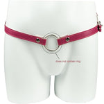 Adjustable Penis Cage Auxiliary Belt with Snap Buttons and Soft PU Leather