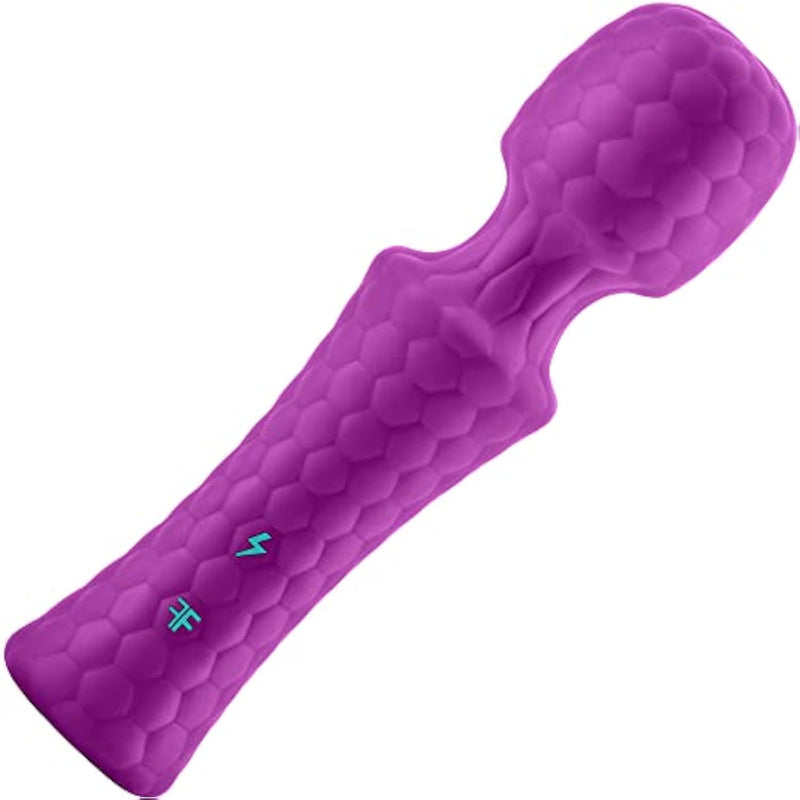Mini Ultra Wand Vibrator Sex Toy - Travel-Size Silicone Adult Toy With Flexible Head & Internal Vibration Dampener To Prevent Hand Vibrating - 10 Patterns, Boost Mode, 100% Waterproof (Mini, Purple)
