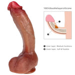 10.23" Flexible Realistic Dildos Huge Lifelike Cock with 3XLR Adapter for Sex Machine Liquid Silicone Dildo G Spot Anal Play Sex Toys for Male & Female