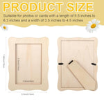 60 Pcs Unfinished Wooden Picture Frames for DIY Crafts, Parties & Home Decor