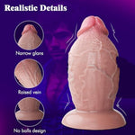 4 Inch Diameter Thick Anal Dildo For Advanced Player, 8.6 Inch Realistic Huge Silicone Dildo No Balls & Suction Cup For Hands Free Play,Fat Dildos Sex Toy For Women Men Masturbation Massage