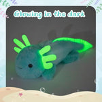 3 Pcs Axolotl Stuffed Animal, Glow In The Dark Axolotl Plushl Toy Set For Kids Girl Boy, Soft Salamander Plush Toy, Holiday Birthday Christmas Valentines Decor Gift