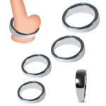 Cock Ring For Men Stainless Steel Penis Rings In 4 Sizes, Metal Scrotal Dick Pendant Cockring Adult Sex Toys Chastity Bondage Devices For Mens, Couples (45Mm)