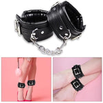 Sex Restraints Bondage Toys, Supple Padded Leather Cuffs For Ankles Bedroom, Sex Bondage Set With Adjustable Buckle And Blindfold For Women Men Couples Roleplay Sex Restraint