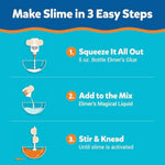 Elmer's Glow-in-the-Dark Slime Kit, 4 Piece Kit, Yellow + Purple Glow