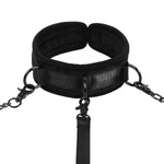 Bondage Collar Leash Set With Nipple Clamps, Blindfold And Slut Spanking Paddle For Adults Bdsm Play Sex Toys