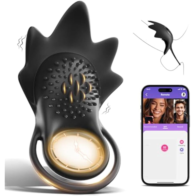 Vibrating Cock Ring Sex Toys For Men - Vibrator Penis Sleeve With Rabbit Clitoris Vibrators, Adult Toy Penis Ring Cock Sleeve, Sex Toy For Women Male Penis Extender, App Control Penis Rings