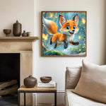 Fox Paint by Numbers Kit for Kids, 8 x 8 Inch Beginner Painting Activity