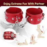 Bdsm Bondage Sex Restraints Set Couples Sex Toys, Neck To Wrist Restraints Kit With Traction Chain Back Sex Handcuffs Collar Adjustable Bondage Gear Accessories Sm Sexy Slave Beginner Role Play Games