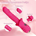 Thrusting Dildo Vibrator Sex Toys, G Spot Vibrator Women Sex Toys With 9 * 9 Thrusting & Vibrating Modes, Mouth Shaped Realistic Dildos Adult Toys With Led Display, Adult Sex Toy & Games