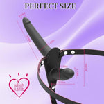 Strap On Dildo Adult Sex Toys - Double Sided Dildo Silicone Big Anal Dildos Toys, Strapon Harness Wearable Pegging Dildos G P Spot Stimulation, Adjustable Strapless Sex Toys For Women Lesbian(Black)