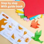 1000 Sheets White Origami Paper, 6 x 6 Inch with Instructional Guide