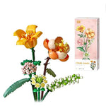 Mini Building Blocks Flower Bouquet Set, DIY Botanical Construction Toy