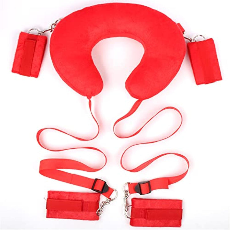 Sm Flirting Binding Split Leg With Pillow Stretch Leg Restraint Pillow Sex Toys Sex Swing (Red)
