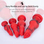Wolfhound Style Platinum Silicone Dildo with Strong Suction Cup Base for Men and Women