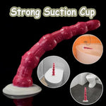 Dog Knot Long Dildo, 14.5inch Realistic Silicone Dildo Anal Toys with Suction Cup, Fantasy Monster Animal Dildo Horse Knot for Men & Women, Big G Spot Dildo Anal Butt Plug for Couples Sexual Pleasure