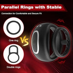 Vibrating Cock Ring Sex Toys For Men - Silicone Pleasure Penis Ring Vibrator With 9 Vibrations, Adult Male Sex Toy For Men, Double Penis Vibrators, Couples Male Adult Sex Toys & Games