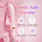G Spot Vibrator Upgrade Silicone Adult Sex Toys With 7 Rubbing & 7 Vibrating, Waterproof Clitoral Stimulator Dildo Rabbit Vibrator Nipple Anal Women Sex Toy For Female And Couples (Violet)
