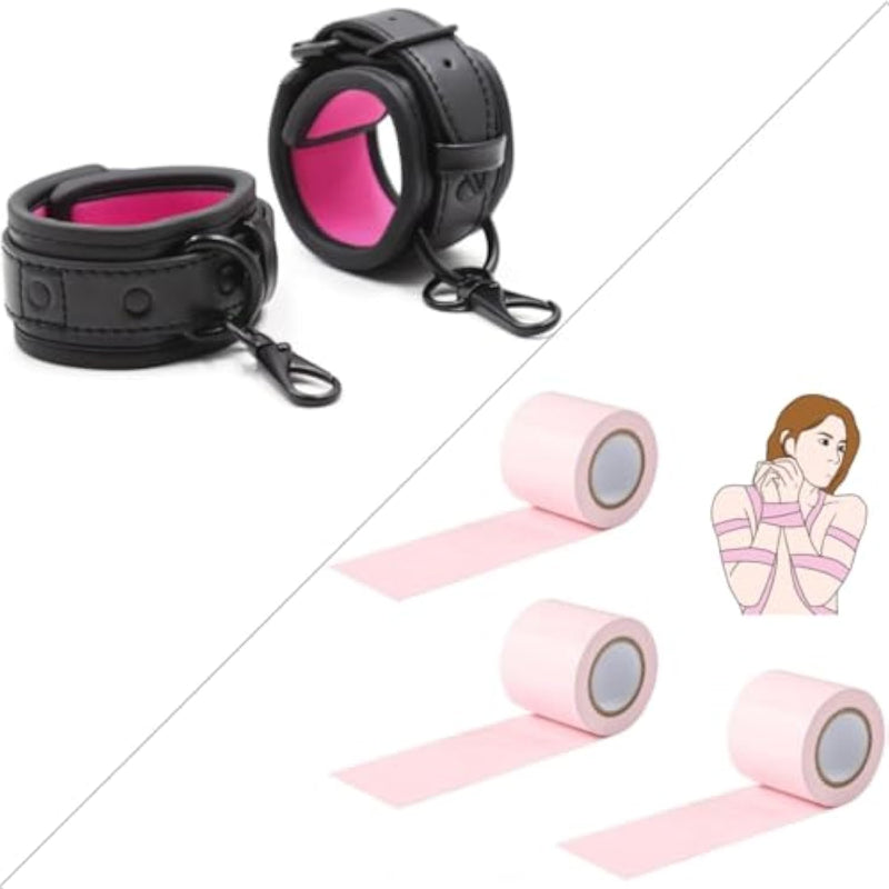 Bondage Handcuffs Sex Bondage Restraints Tape Set 3 Rolls