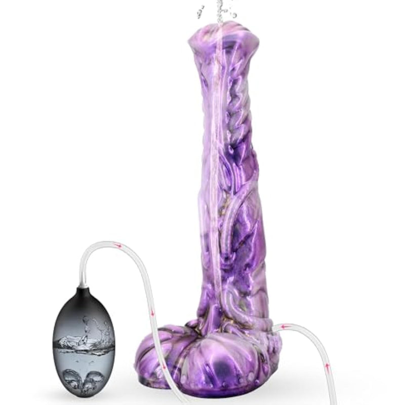 Horse Dildo Squirting Dildos For Women, 12Inch Big Ejaculating Cock Soft Silicone Suction Cup Monster Cumming Penis Anal Dildo For Solo Play And Couples Sex Game