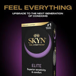 Elite 36 Count Ultra-Thin Lubricated Latex-Free Condoms And 4 Variety Non-Latex Condoms 12 Count Pack