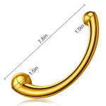 Stainless Steel Anal Plug Curved Butt Plug Double-Ended Dildo For G-Spot Massager Prostate Stimulation For Men Women Couples