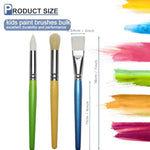 36 Pcs Kids Paint Brushes, Bulk Classroom Art Supplies for School & Homeschool