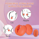 Nipple Vibrator Sex Toys Nipple Clamps Women Sex Toy With 10 Vibration Modes, Mini Adjustable Nipple Clips With Remote Control For Nipple Stimulation, Bdsm Adult For Couples Nipple Stickers Orange